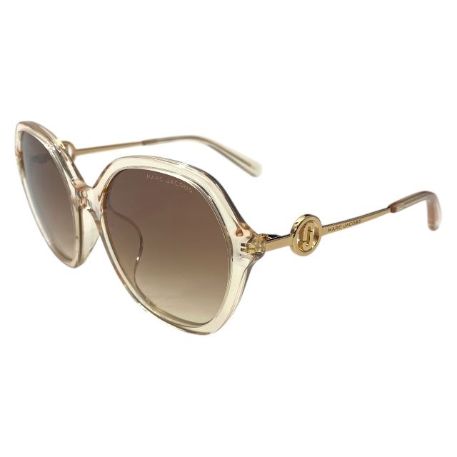 マークジェイコブス MARC 728 F S 35JHA 55□19 140 サングラス アイウェア 多角形 ラウンドフレーム ゴールド ロゴ MARC JACOBS