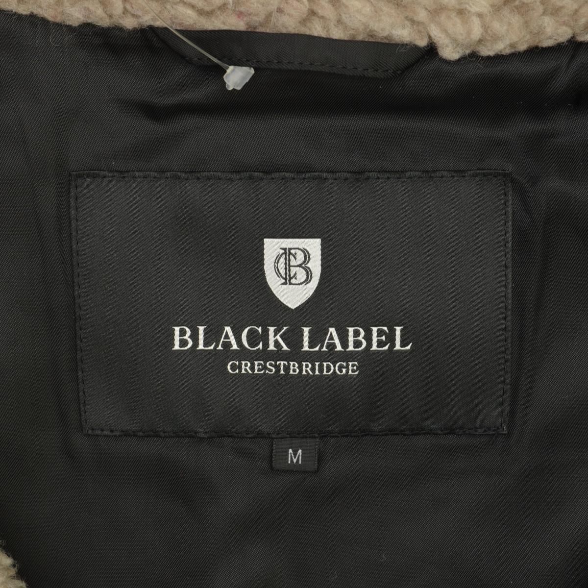 M【BLACK LABEL CRESTBRIDGE】ボアチェックブルゾンフリースジャケット