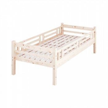 天然木すのこベッド シングル 1段 タイプ ホワイト JNL-200W