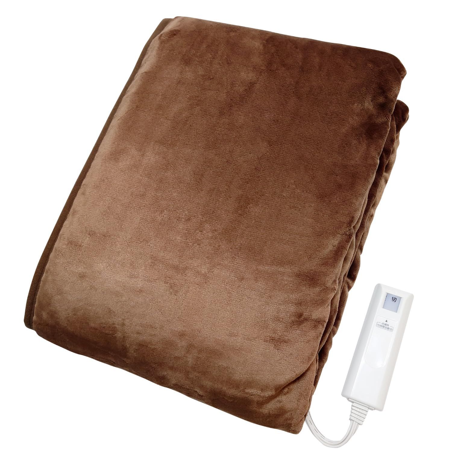 MORITA 電気掛敷毛布 ブラウン フランネル 190×130cm ウォッシャブル 光沢があって柔らかいフランネル生地 TMB-K19FM BR