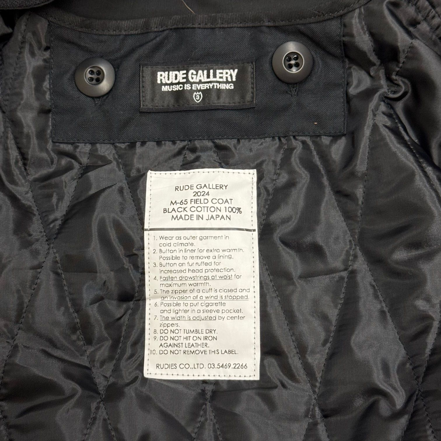参考上代 88000円 未使用品 RUDE GALLERY M-65 FIELD COAT フィールド 