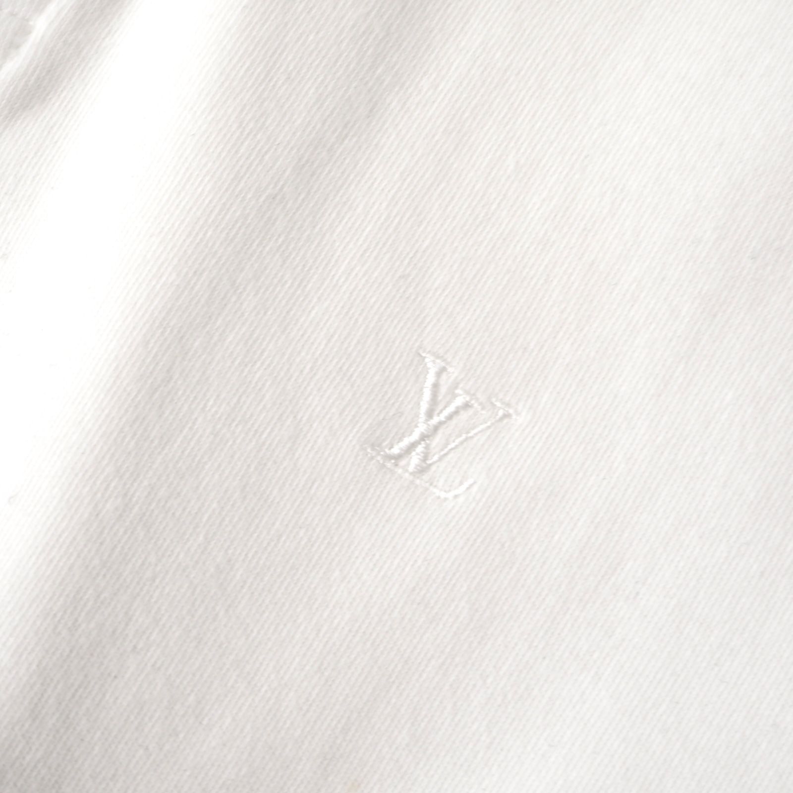 ☆ルイヴィトン Louis Vuitton LVロゴ 刺繍 半袖 ポロシャツ S