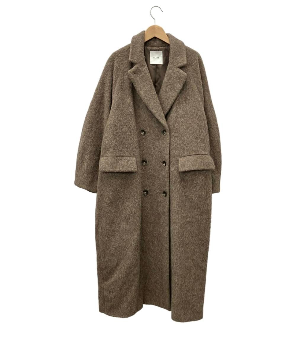 バーバリーブルーレーベル BURBERRY BLUE LABEL ロングコート アンゴラ