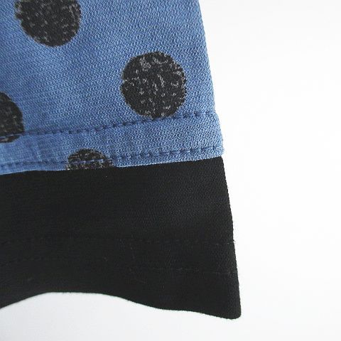 未使用品 ルイテミス LUITHEMIS 水玉 ドット 七分袖 Tシャツ カットソー 44 水色 ライトブルー 日本製 タグ付 レディース ルイテミス LUITHEMIS 水玉 ドット 七分袖 Tシャツ カットソー