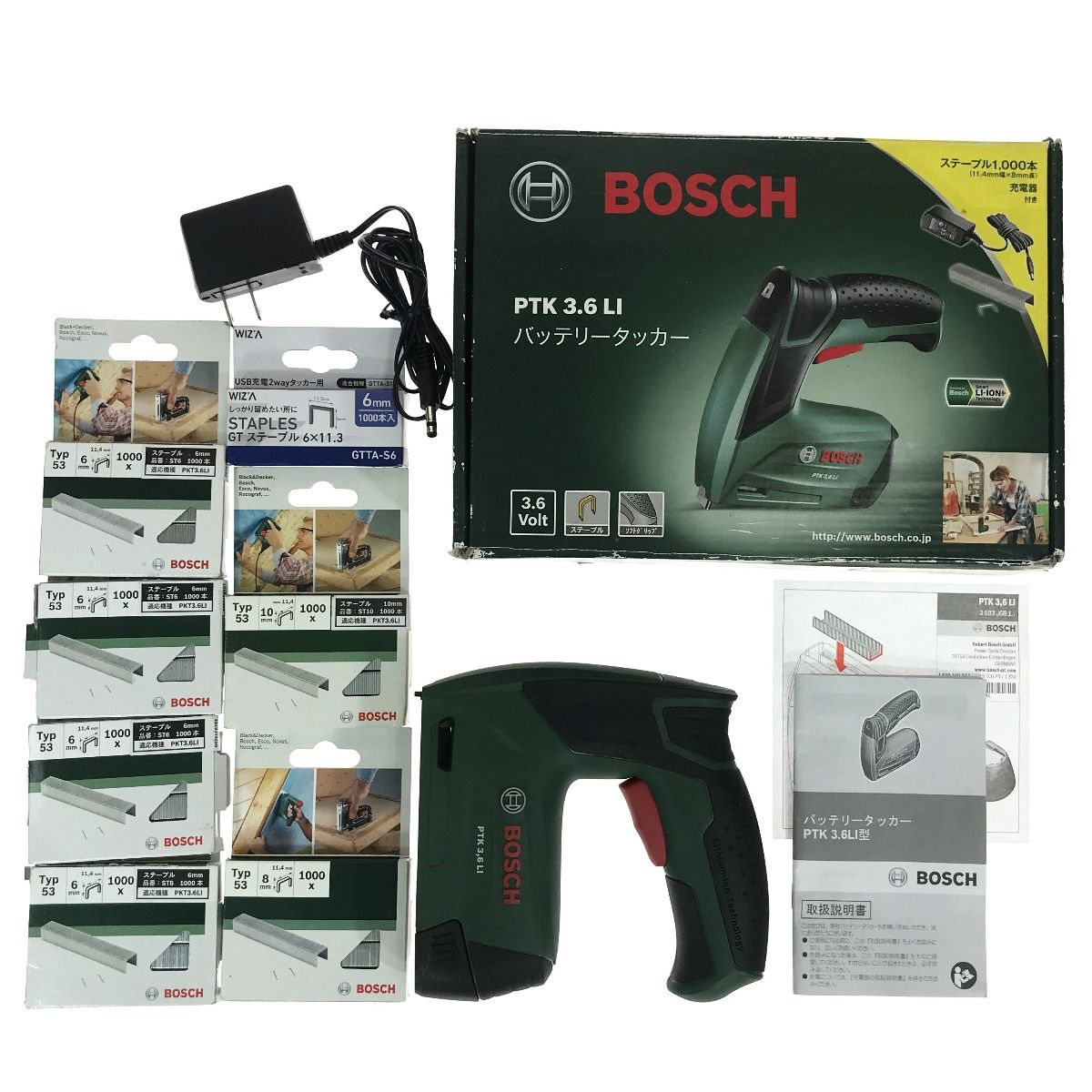 ##BOSCH ボッシュ コードレスタッカー PTK3.6LI ステープル付属