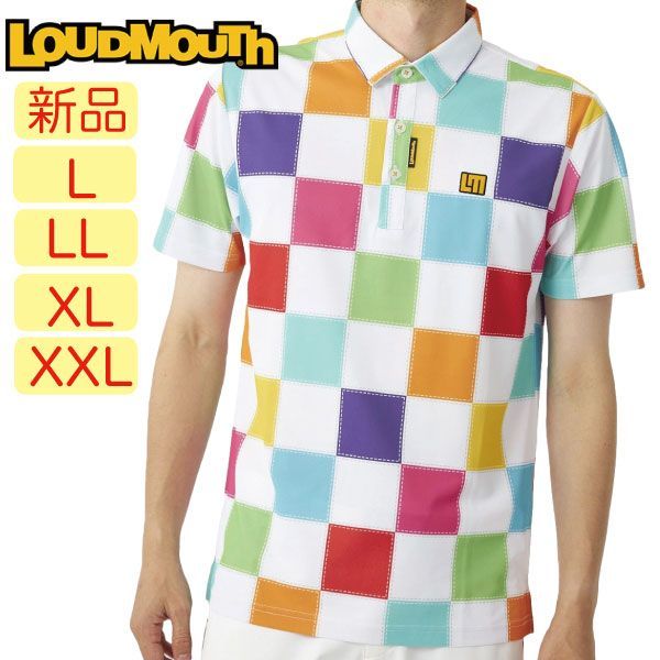 最新作，正規品 【新品・未使用】L・LL・XL・XXLサイズ ラウドマウス  メンズ 半袖ポロシャツ 773600-376 ハリウッドスクエアズ  UVカット 吸汗速乾 LOUDMOUTH シャツ
