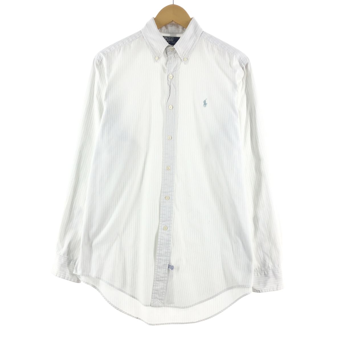 古着 ラルフローレン Ralph Lauren POLO by Ralph Lauren 長袖 ボタンダウンストライプシャツ メンズM/eaa373782