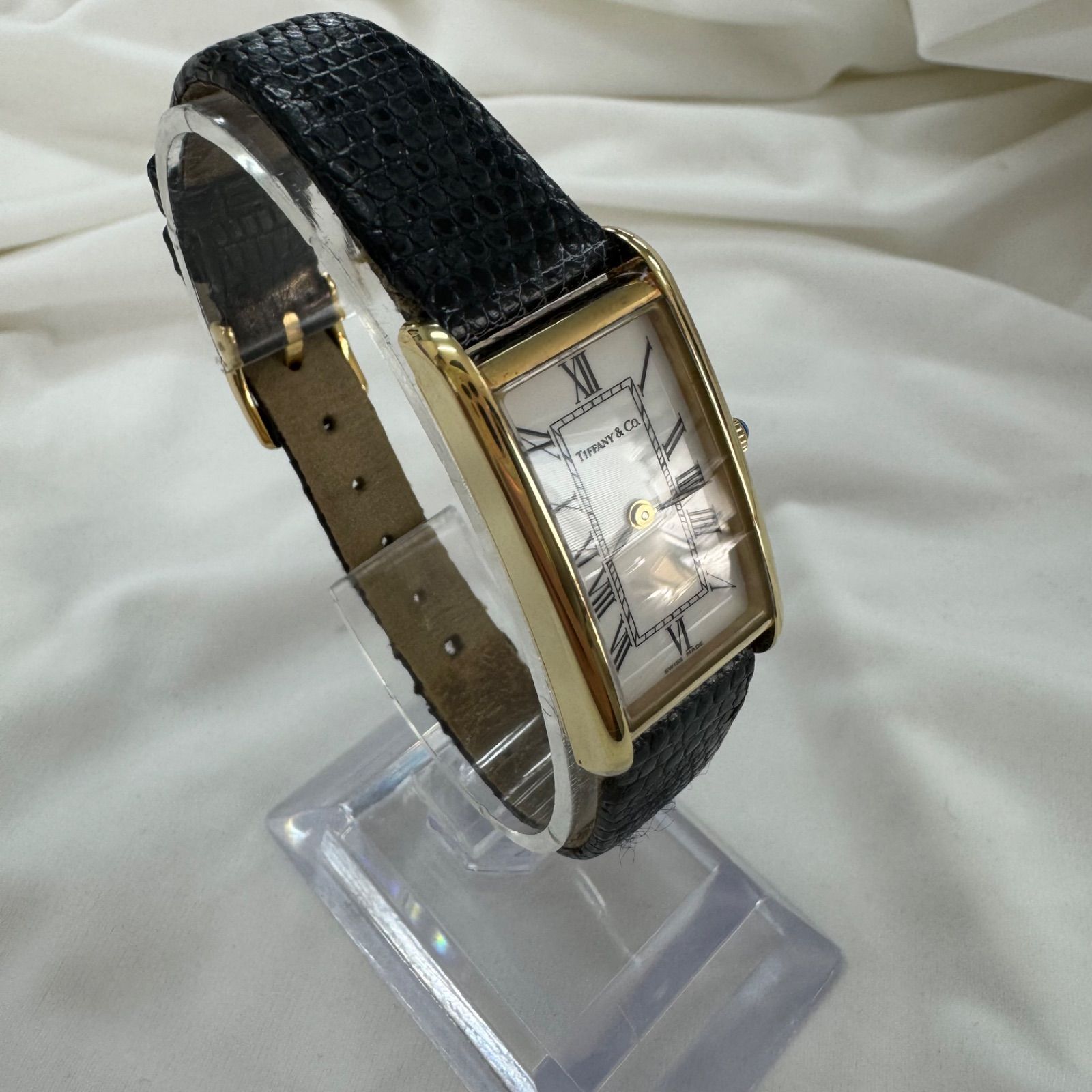 ティファニー　腕時計　k14 レクタンギュラー　ベルト、バックル純正品✨