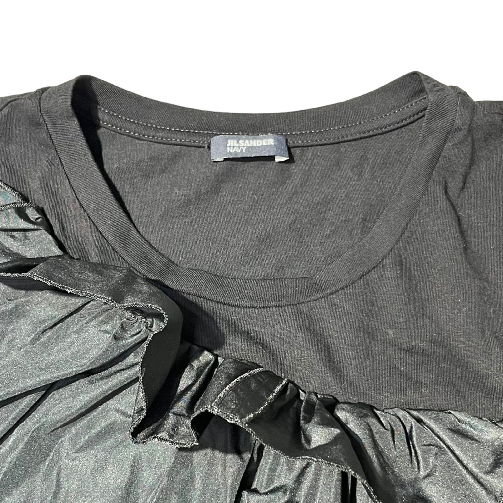 JIL SANDER NAVY(ジルサンダーネイビー) Different fabric frill
