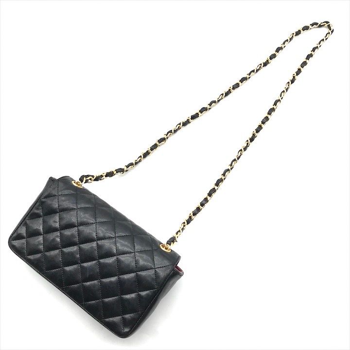 良品 CHANEL シャネル ココマーク ミニ マトラッセ ラムスキン