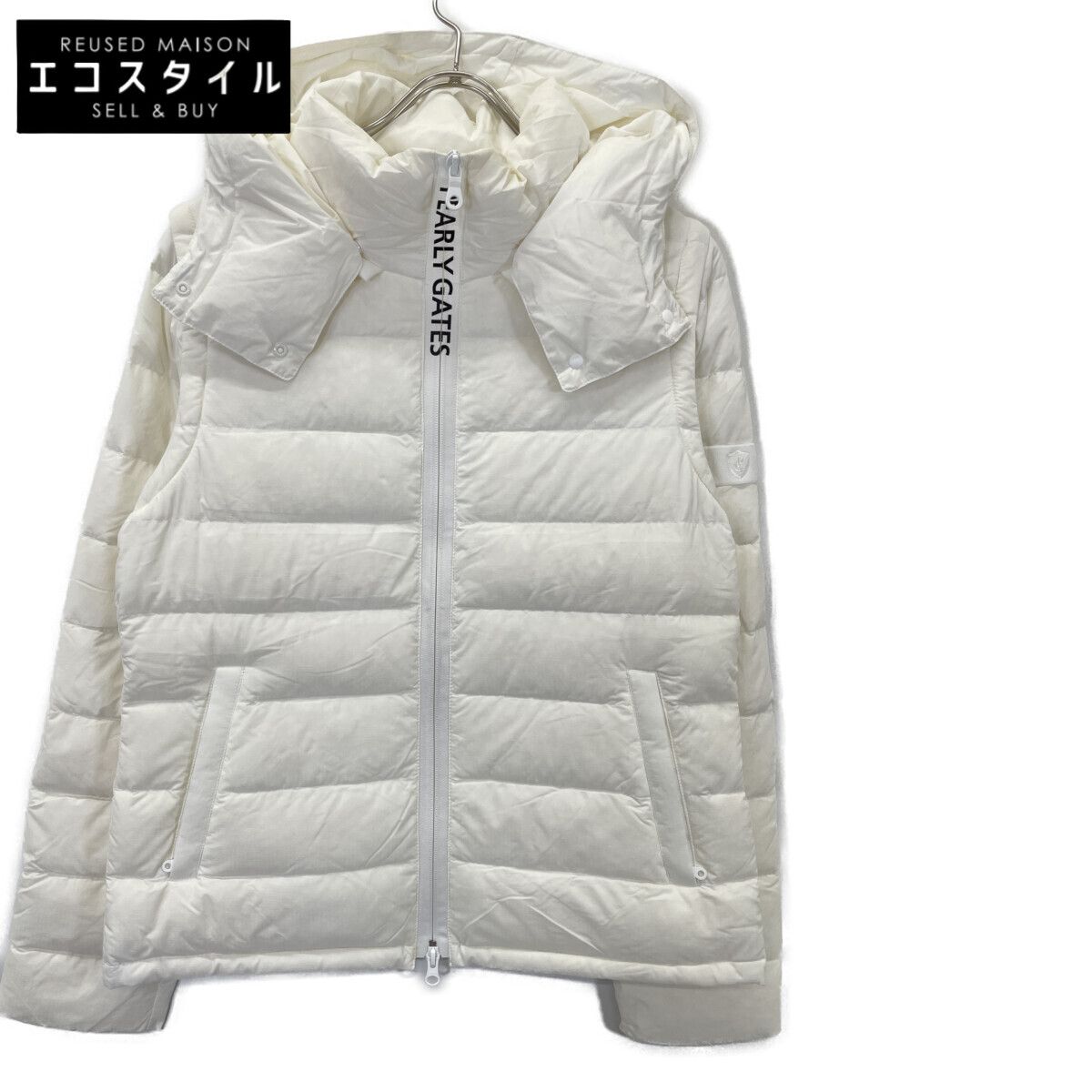 PEARLYGATES パーリーゲイツ ﾎﾜｲﾄ ﾒｶﾆｶﾙｽﾄﾚｯﾁﾄﾞﾋﾞｰﾁﾄﾞﾘ ﾌﾟﾚｲﾀﾞｳﾝｼﾞｬｹｯﾄ 1