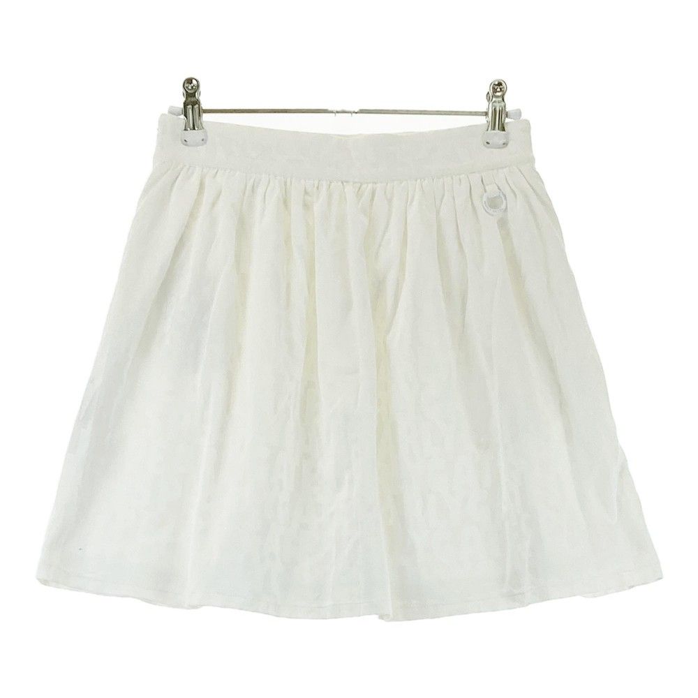 サイズ：0 PEARLY GATES パーリーゲイツ 裏地付スカート メッシュ ロゴ