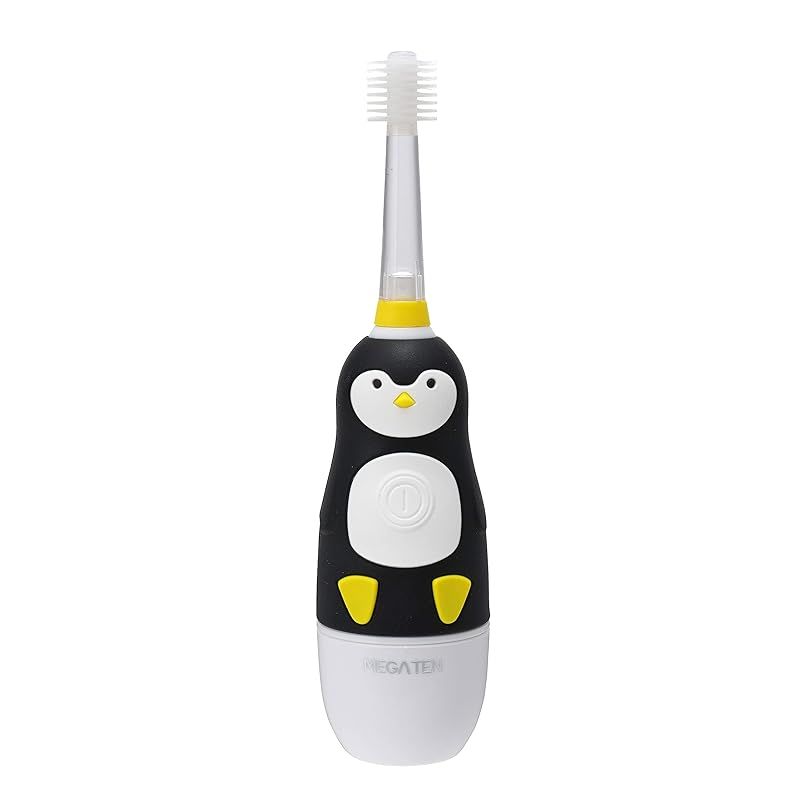VIVATEC(ビバテック) 子供用電動歯ブラシ ピカるん ぶるぶるはぶらし ぺんぎん 23cm ブラック 1個 (x 1)