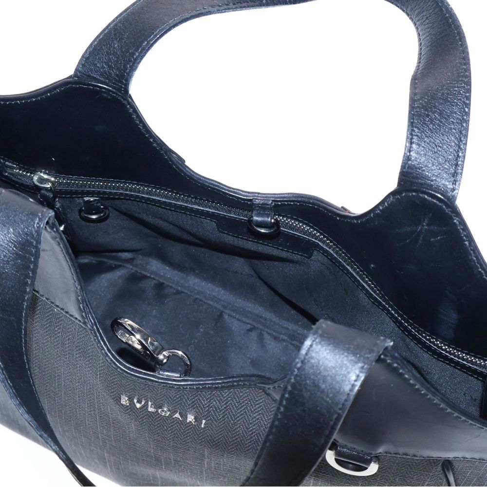 BVLGARI (ブルガリ) ウィークエンド ヘリンボーン レザー トート