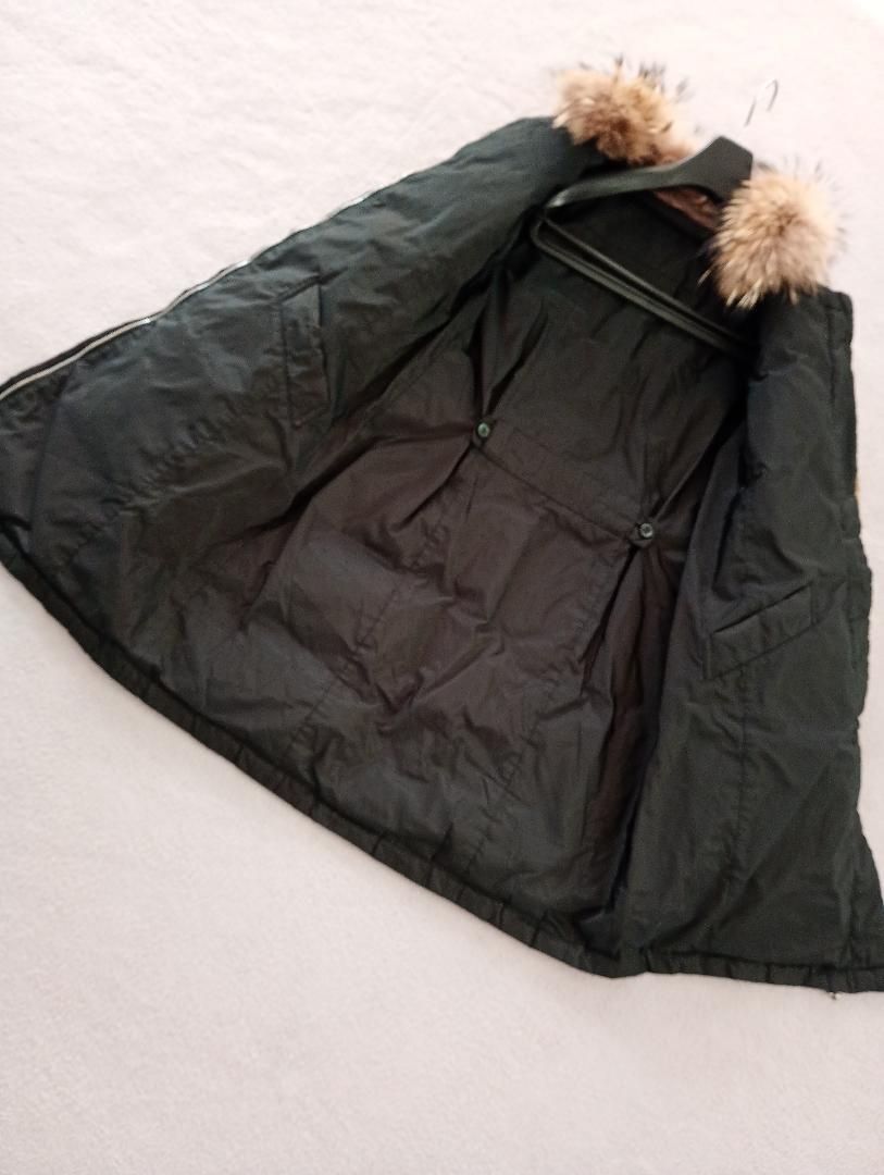 フォックスファー付きダウンコート
