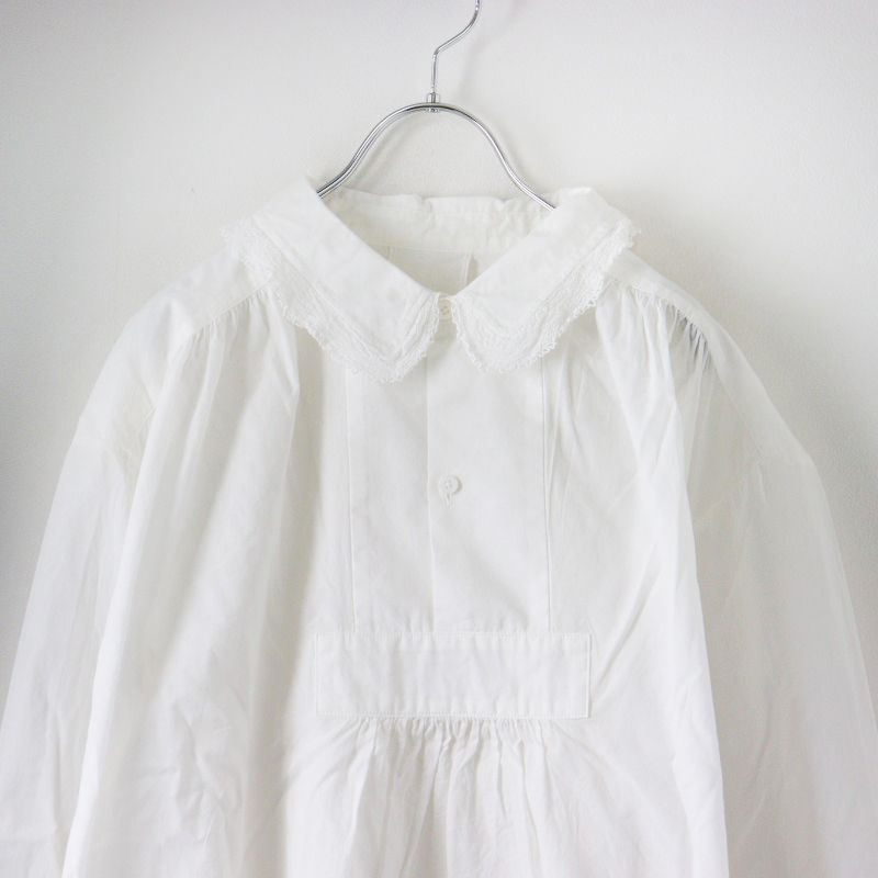 美品 定価4万 2024AW ガサ GASA* 白い虹 フリルカラーブラウス
