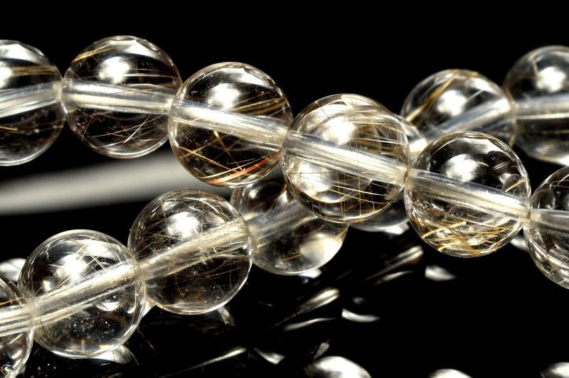 1点物】透明度抜群！銀針水晶 シルバールチルクォーツ 9.5mm