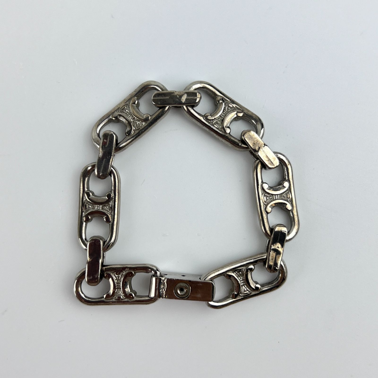 中古】CELINE セリーヌ ロゴ アクセサリー ブレスレット