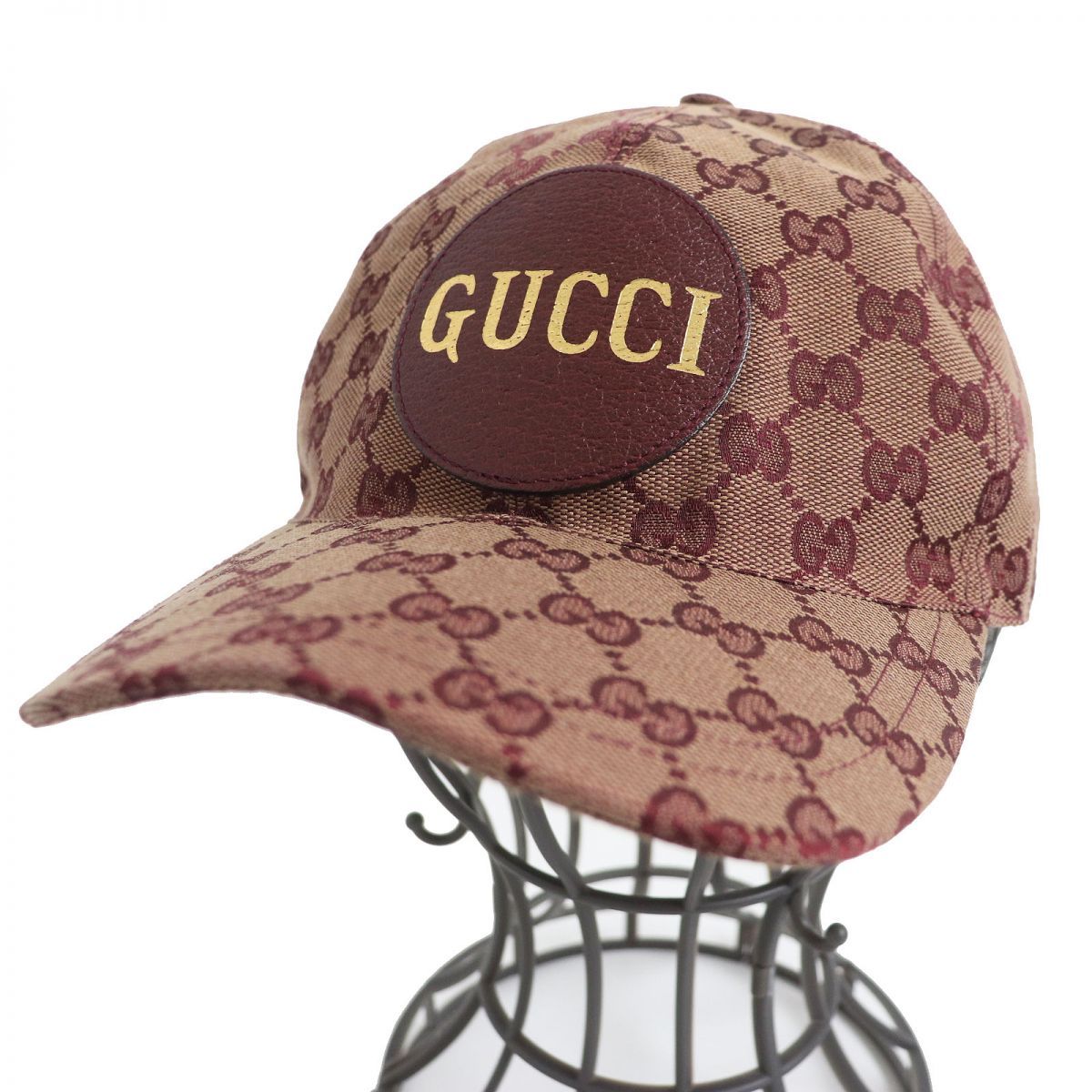 極美品□GUCCI/グッチ 576253 GGキャンバス ロゴレザーラベル コットン