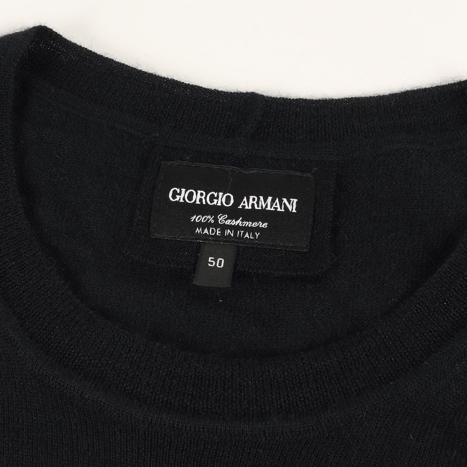 超美品Giorgio Armani 濃紺ニット 50 GIORGIO ARMANI ジョルジオアルマーニ ニット サイズ:50 近年