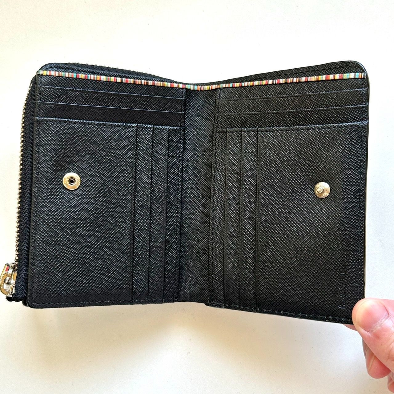人気✨ポールスミス 折り財布 ジップストローグレイン2 ジップ ブラック ポールスミス Paul Smith 二つ折り財布 ジップストローグレイン2