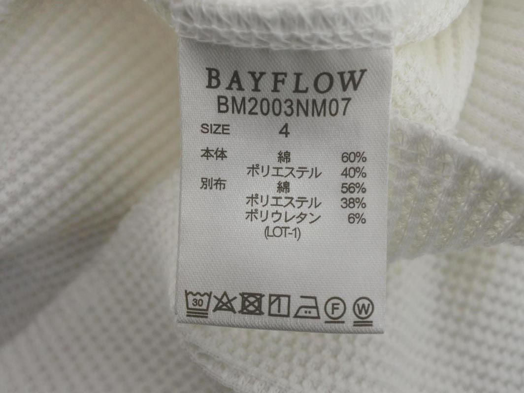 BAYFLOW ベイフロー ワッフル Tシャツ size4/白 ■◆ メンズ