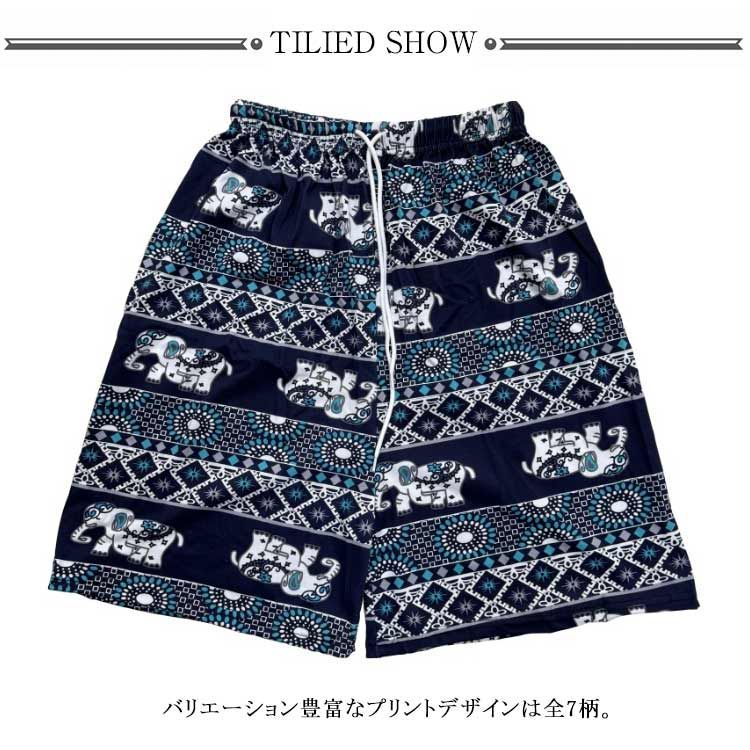 本当に信頼出来る店 ハーフパンツ メンズ レディース ストレッチショートパンツ 花柄 パンツ