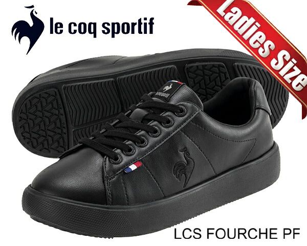 ルコックスポルティフ LCS フルシュ PF le coq sportif LCS FOURCHE PF BLACK ql3wjc53bb レディース スニーカー 防水設計 厚底 ブラック