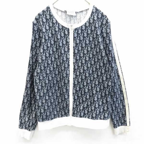 美品♡クリスチャンディオール トロッター ジップアップ 半袖カーディガン 総柄 クリスチャンディオール Christian Dior トップス カーディガン