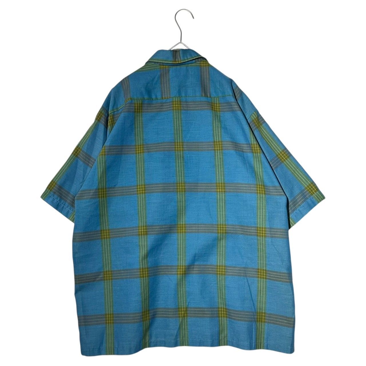 70s TowncraftタウンクラフトCheck shirt 開襟 極美品 L 70s Towncraft 開襟チェックシャツ タウンクラフト 緑