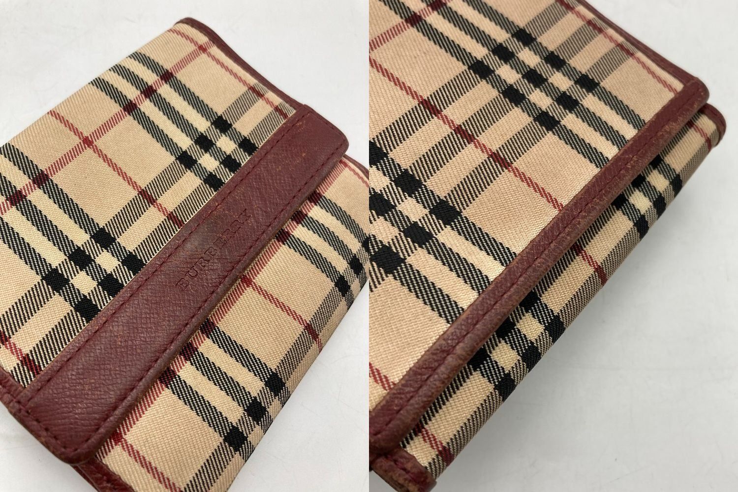 BURBERRY チェック柄 二つ折り財布 BURBERRY バーバリー チェック柄 W
