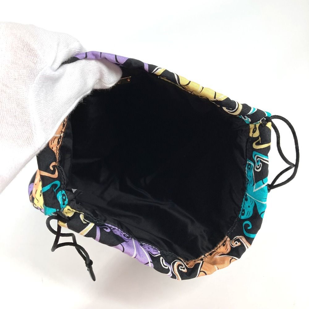 【miumiu】ネコ　キャット　巾着　ポーチ 未使用品】ミュウミュウ miumiu ノベルティ 巾着 ポーチ 黒猫