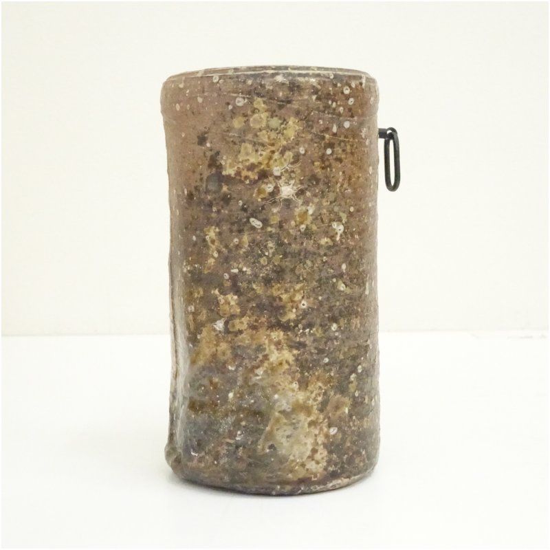 信楽焼 上田寿方造 旅枕花入（共箱） 花入れ 茶道 茶道具 花瓶