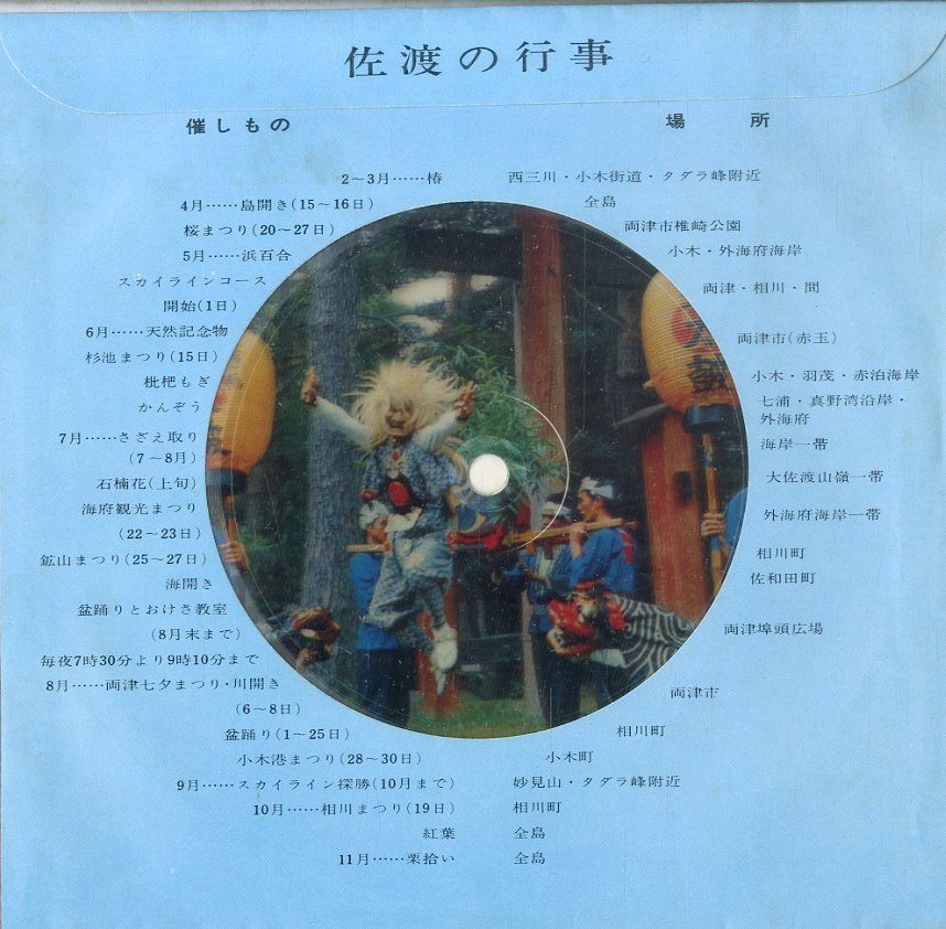 ソノシート1枚 / / 新潟交通ソノトップ:佐渡おけさ/相川音頭