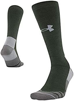 Under Armour Hitch Heavy 3.0 Boot Socks 1-Pair Combat Green|Steel Shoe Size Mens 8-12 Womens 9-12