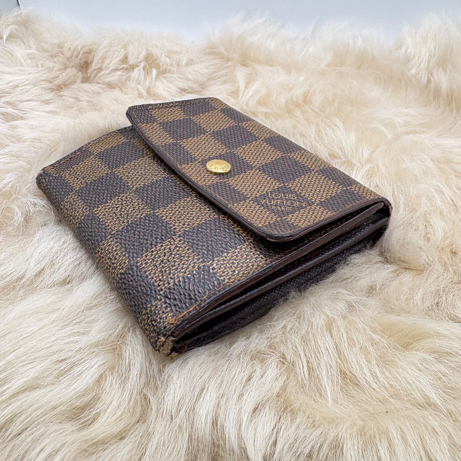 ルイヴィトン ダミエ ポルトモネビエカルトクレディ Wホック 三つ折り