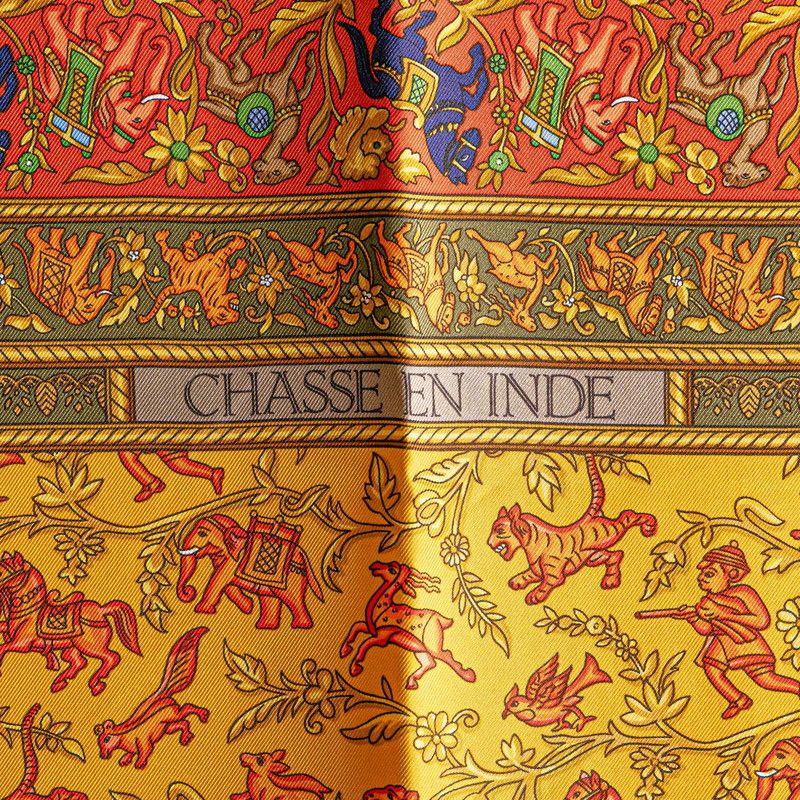 HERMES エルメス カレ90 「CHASSE EN INDE 」 HERMES エルメス カレ90 「CHASSE EN INDE 」 Hermès Chasse en