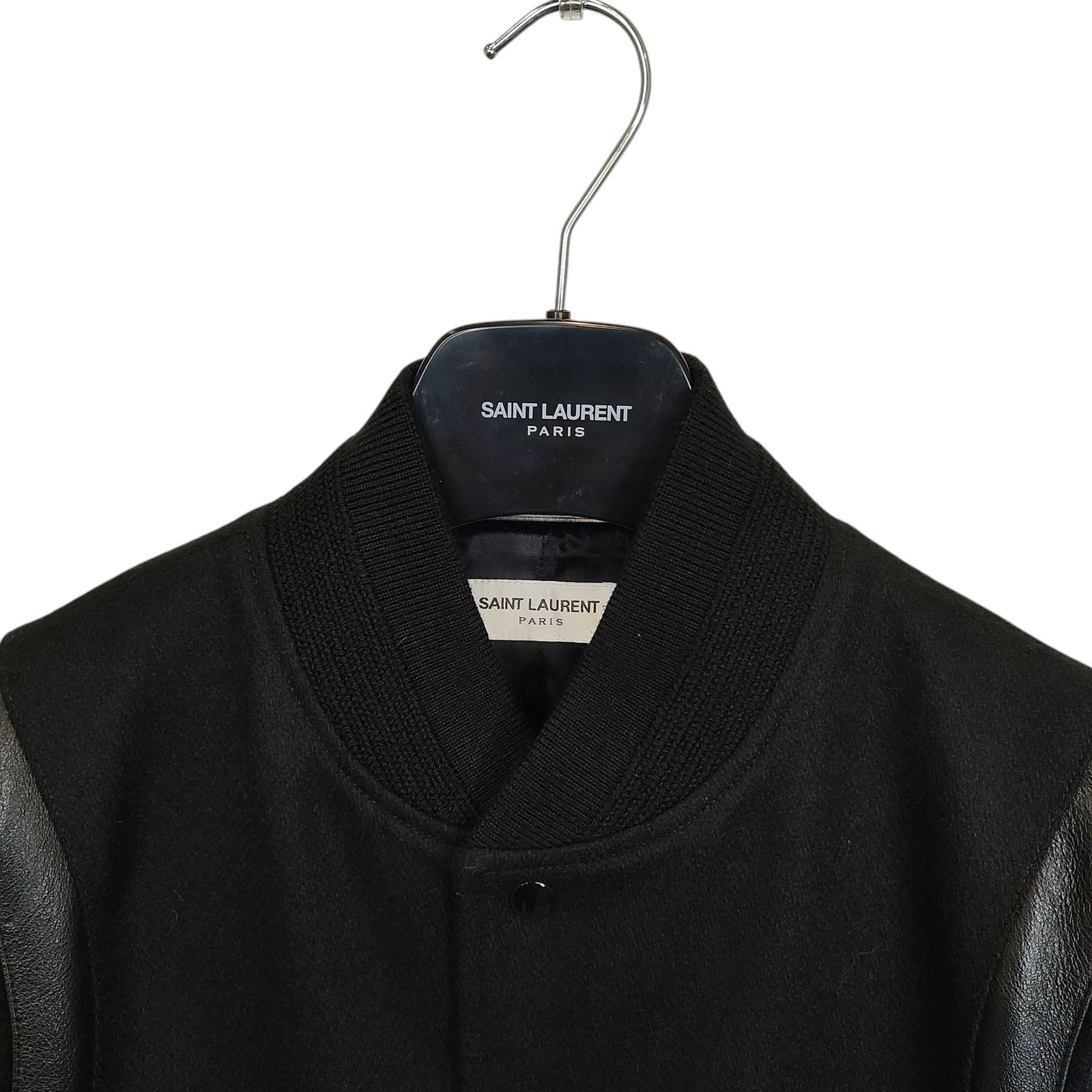 SAINT LAURENT PARIS サン ローラン パリ Teddy Jacket ウール レザー
