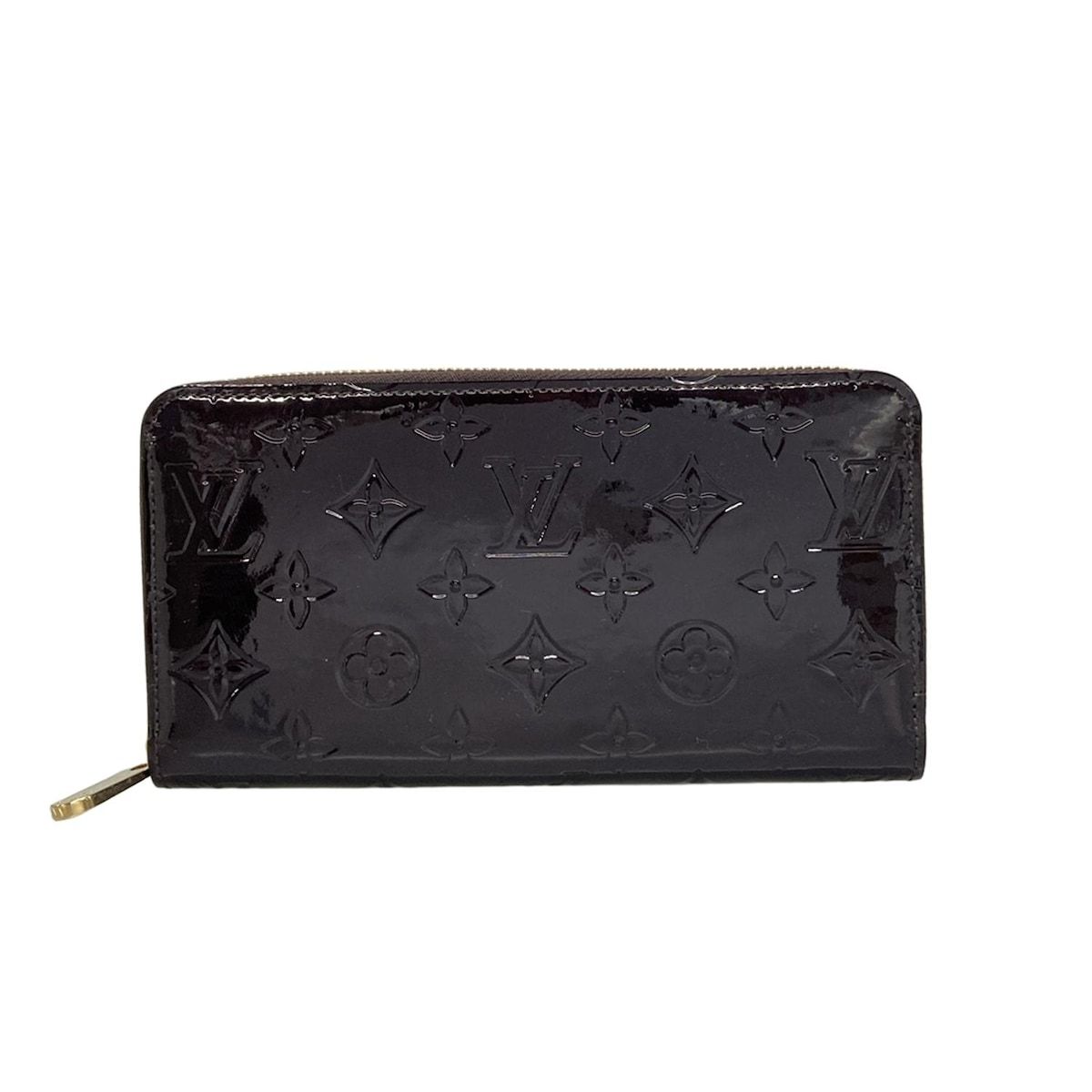 LOUIS VUITTON ルイヴィトン 長財布 モノグラムヴェルニ ジッピー ウォレット M93522 アマラント レザー