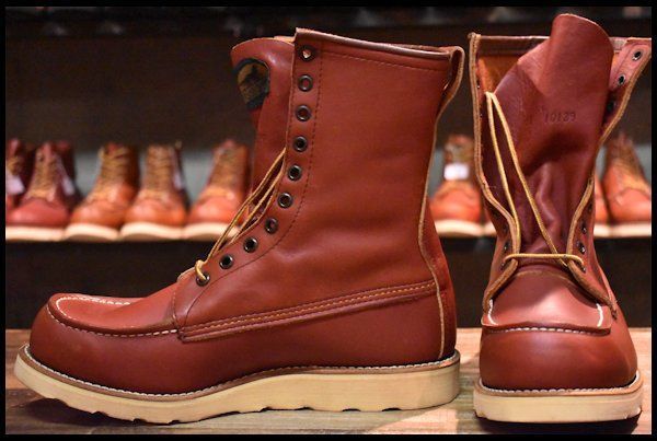 【9EE DEAD 半円犬タグ】レッドウィング 877 ロング アイリッシュセッター 茶 オロイジナル モックトゥ ブーツ redwing HOPESMORE【EB132】