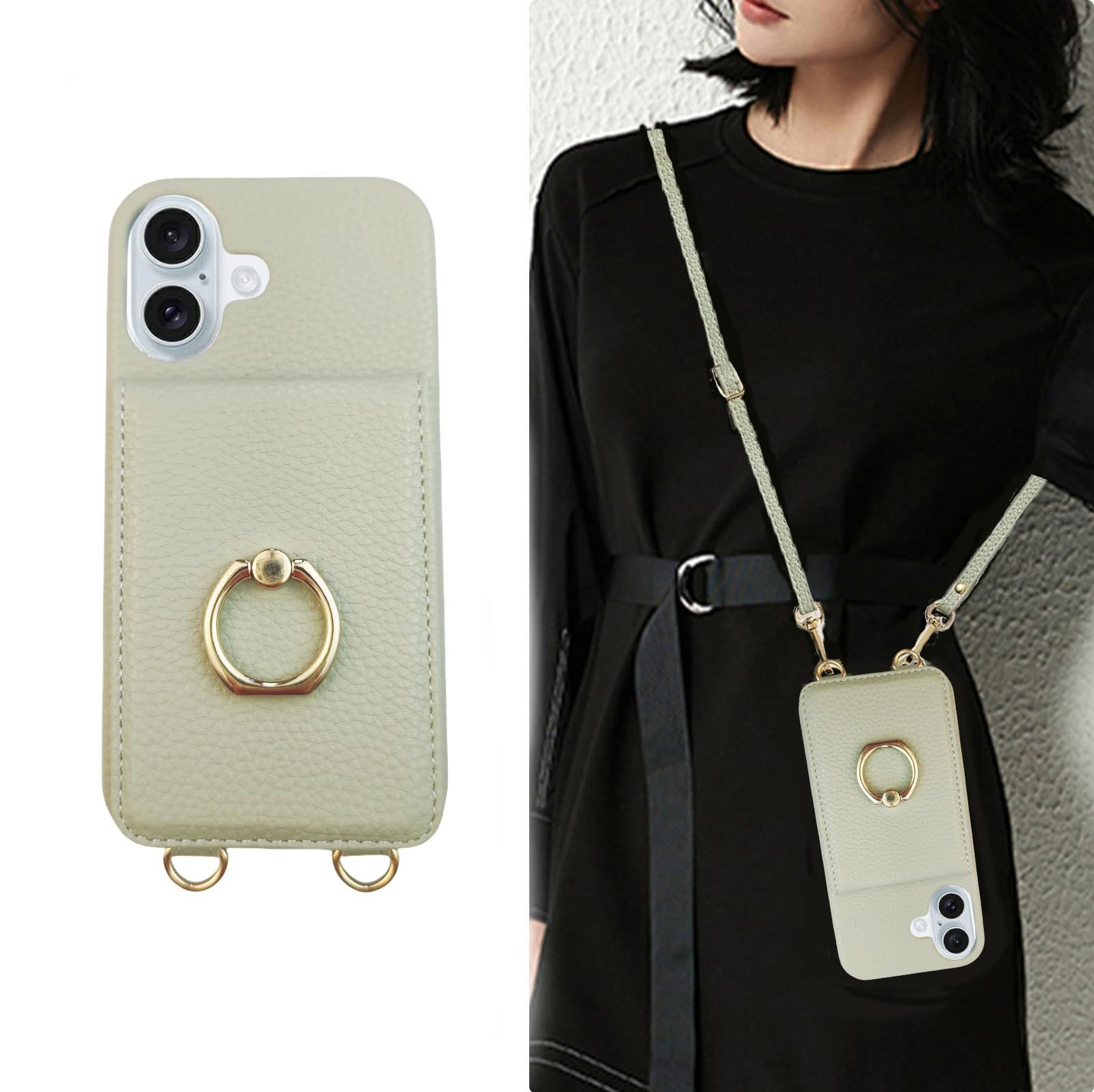 miu miu スマホケース ショルダーストラップ ブラック ミュウミュウ