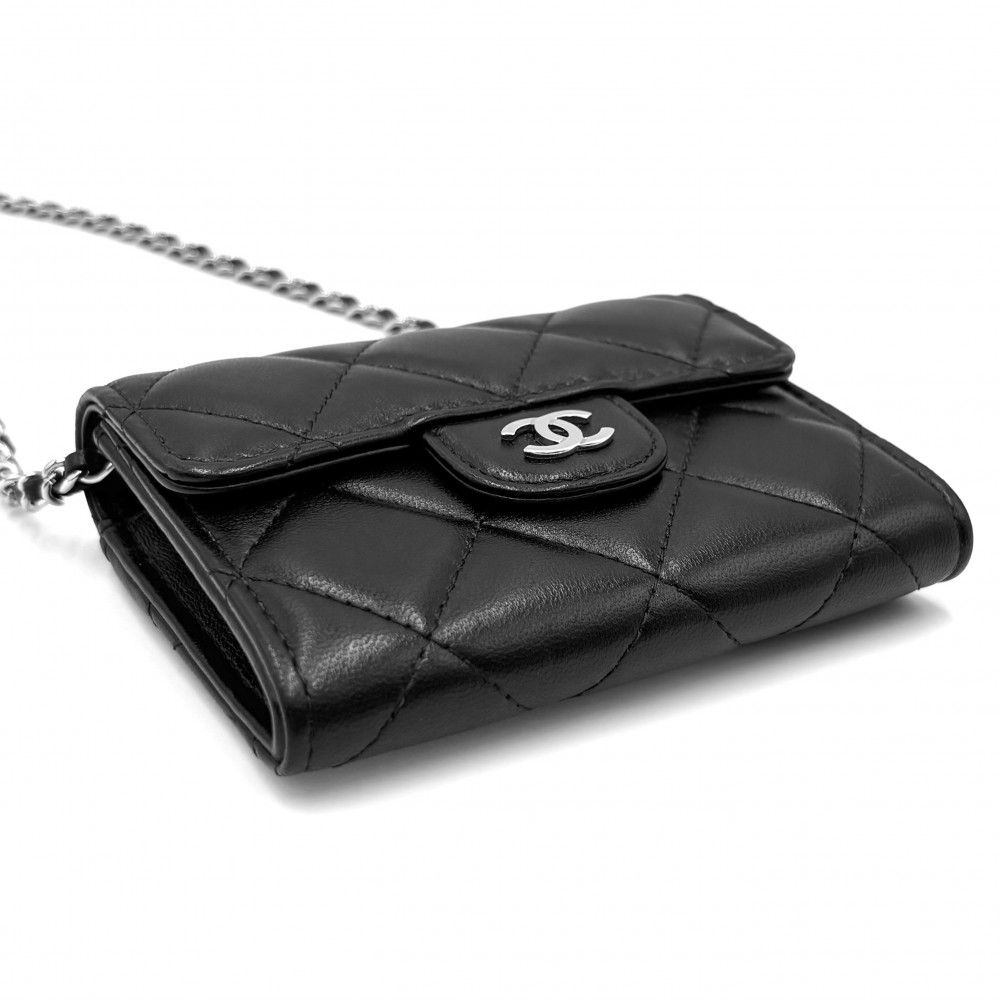 CHANEL シャネル チェーンウォレット マトラッセ ミニ財布 コンパクト