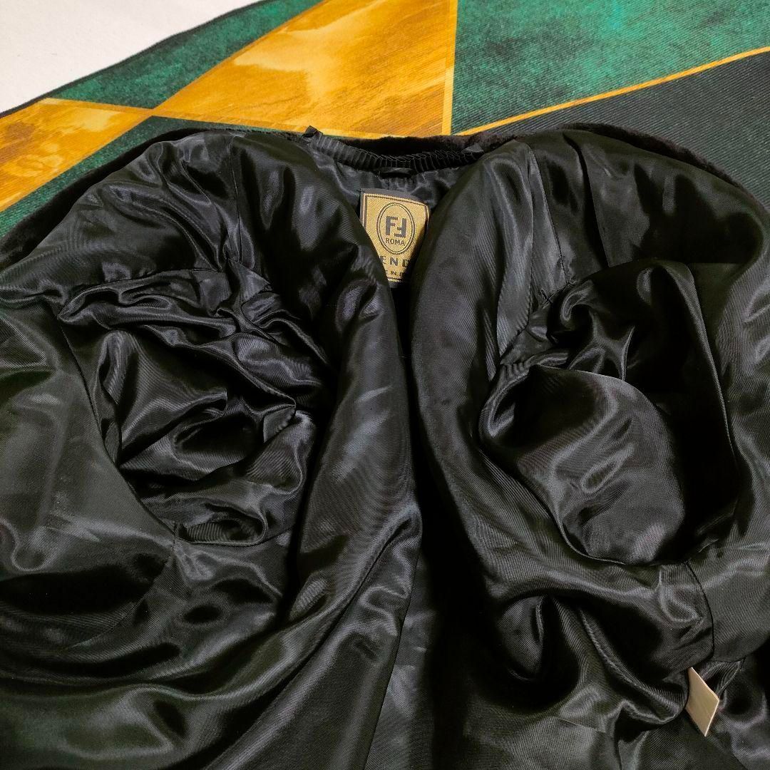 総丈100cm】フェンディ サガロイヤル ミンク ロングコート FFボタン