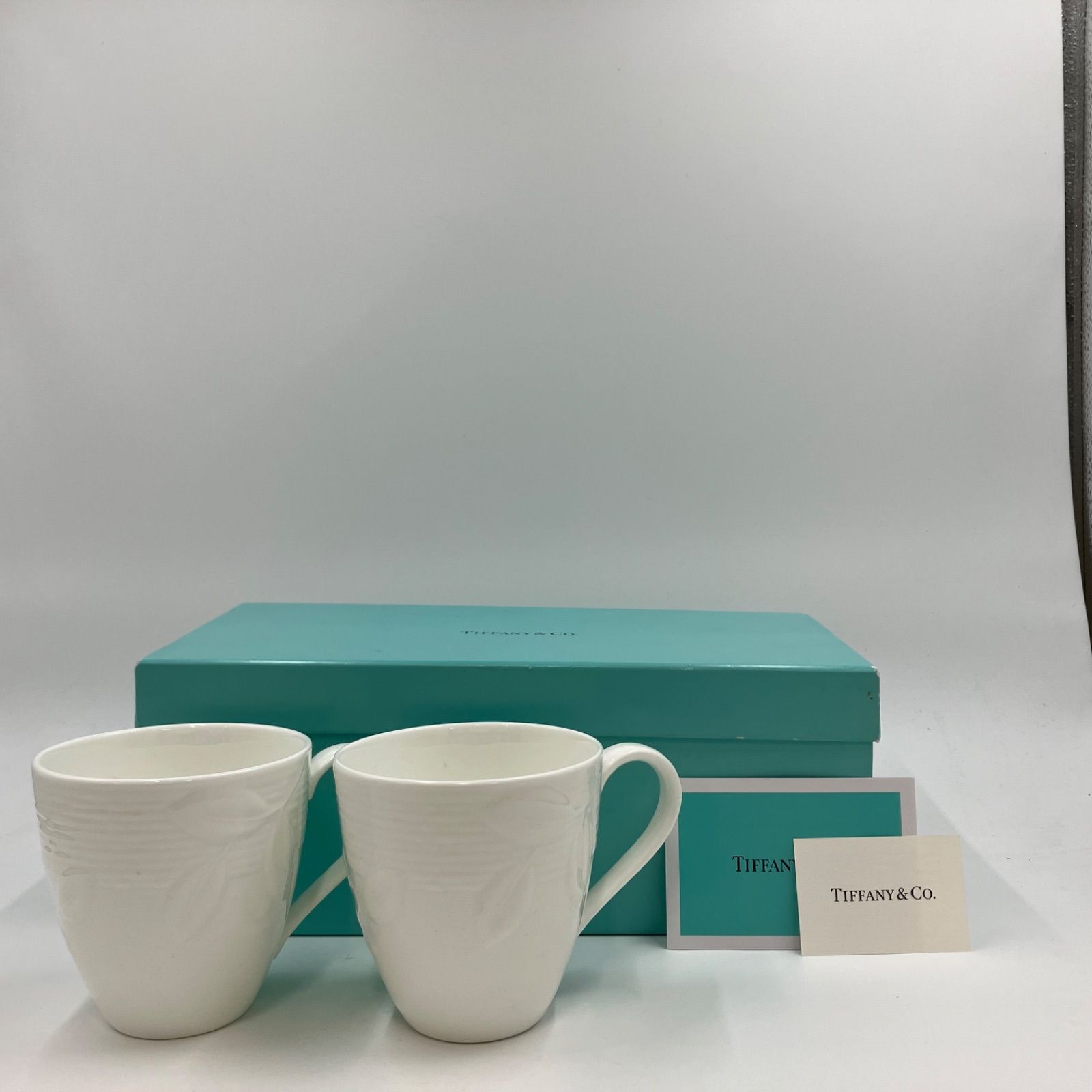 Tiffany & Co. - ティファニー プラチナブルーバンドマグ ペアセットの
