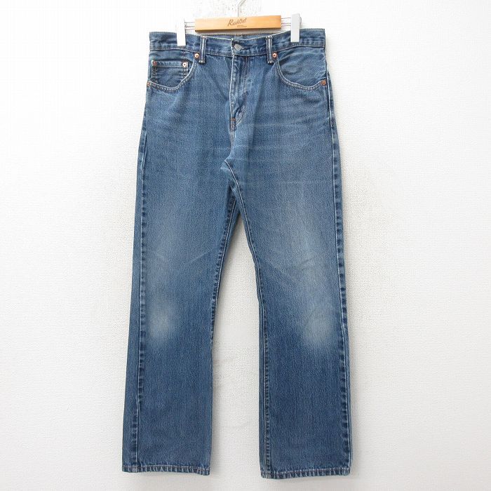 W33/古着 ジーンズ Levis リーバイス 517 メンズ ブーツカット ヒゲ