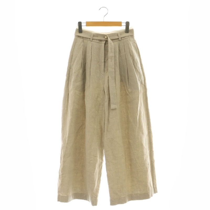 デレス DERES 24SS 11th Linen Pants パンツ ワイド リネン 1 ベージュ |HK OS