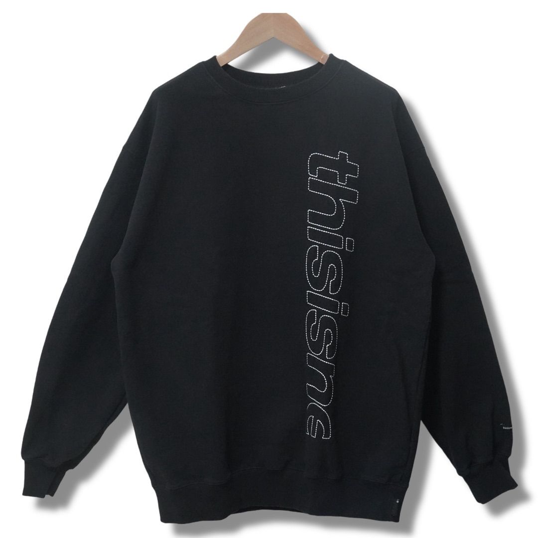 thisisneverthat 黒 スウェット ブラック　L thisisneverthat トレーナー スウェット T-Logo LT Crewneck