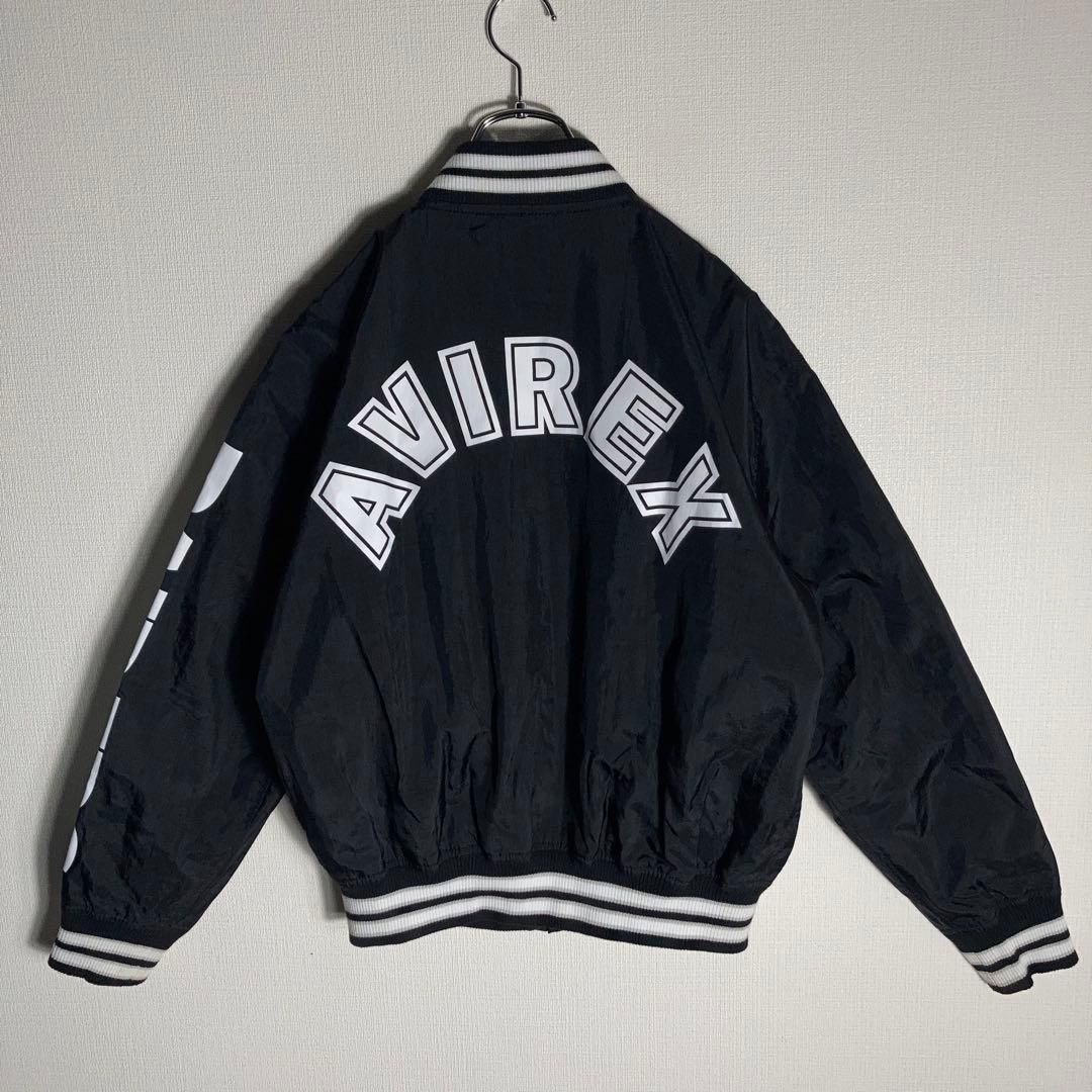 美品】AVIREX スタジャン コーチジャケット NFL RAIDERS 黒 - メルカリ