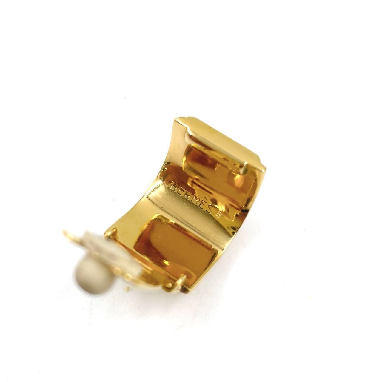 １００％正規品保証！ HERMES エマイユ 七宝焼き GP ゴールド×ライトオレンジ×ライトグリーン イヤリング リーズナブル