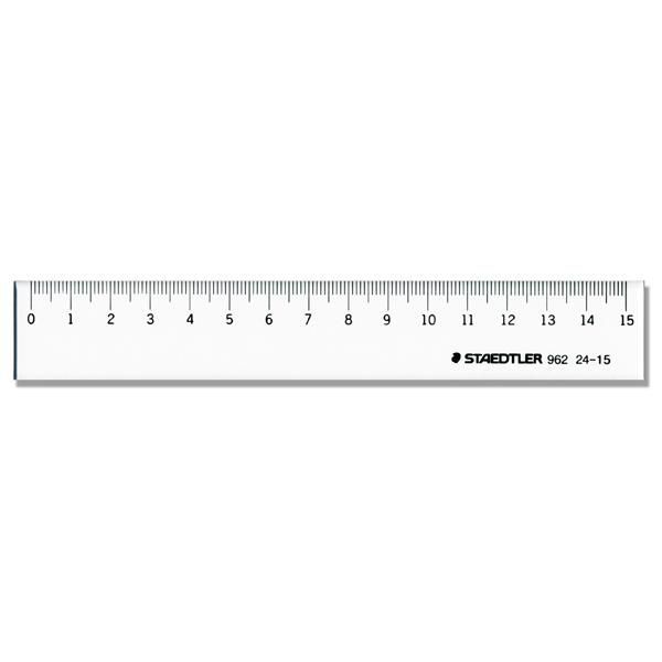 (まとめ）ステッドラー日本 直線定規片側メモリ付き１５ｃｍ 962 24-15 【×100セット】